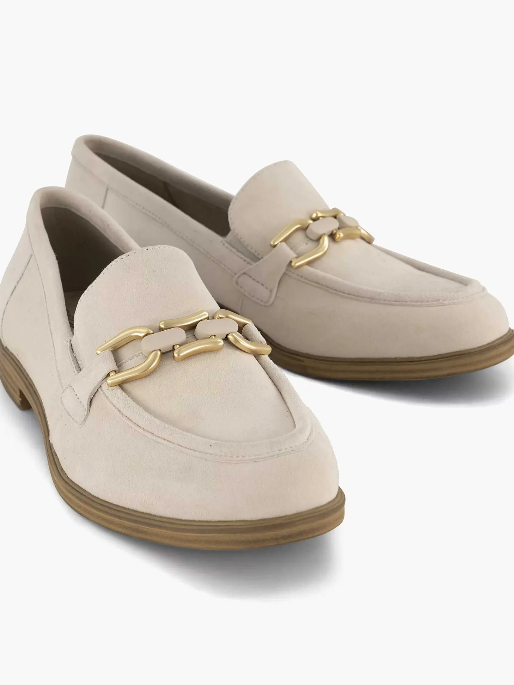 Comfort Schoenen|Medicus Beige Leren Instapper