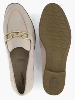 Comfort Schoenen|Medicus Beige Leren Instapper