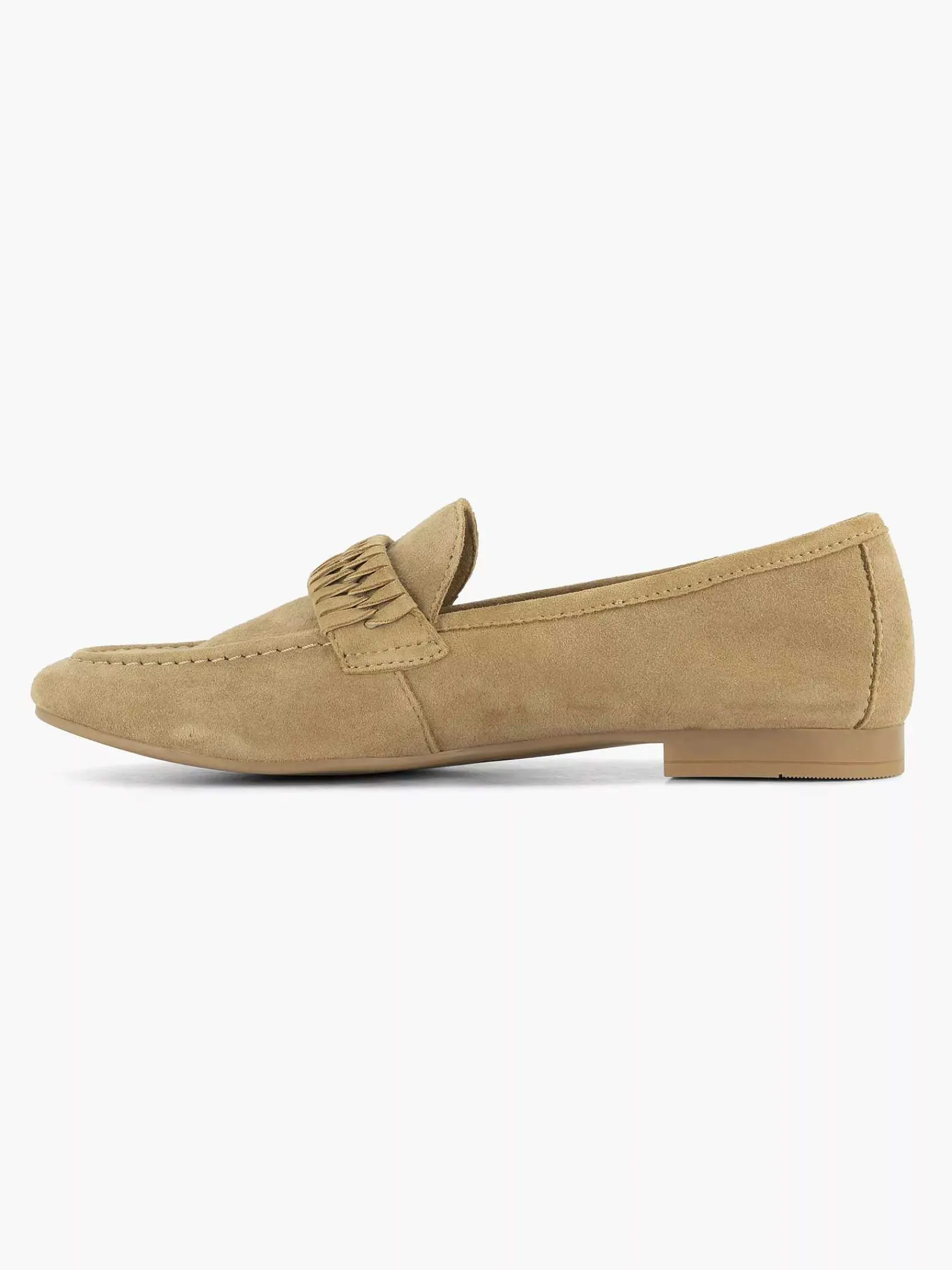Instappers|Esprit Beige Leren Loafer