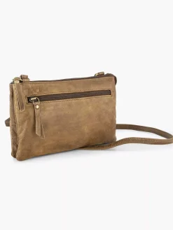 Online Exclusive Accessoires|5th Avenue Beige Leren Schoudertas