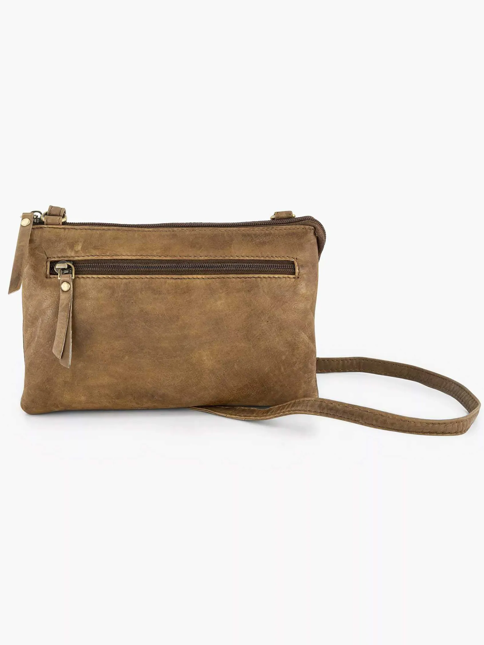Online Exclusive Accessoires|5th Avenue Beige Leren Schoudertas