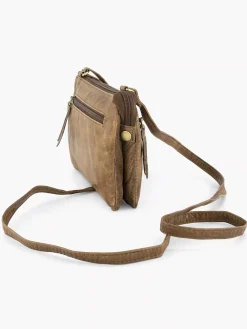 Online Exclusive Accessoires|5th Avenue Beige Leren Schoudertas