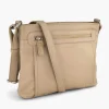 Online Exclusive Accessoires|5th Avenue Beige Leren Schoudertas