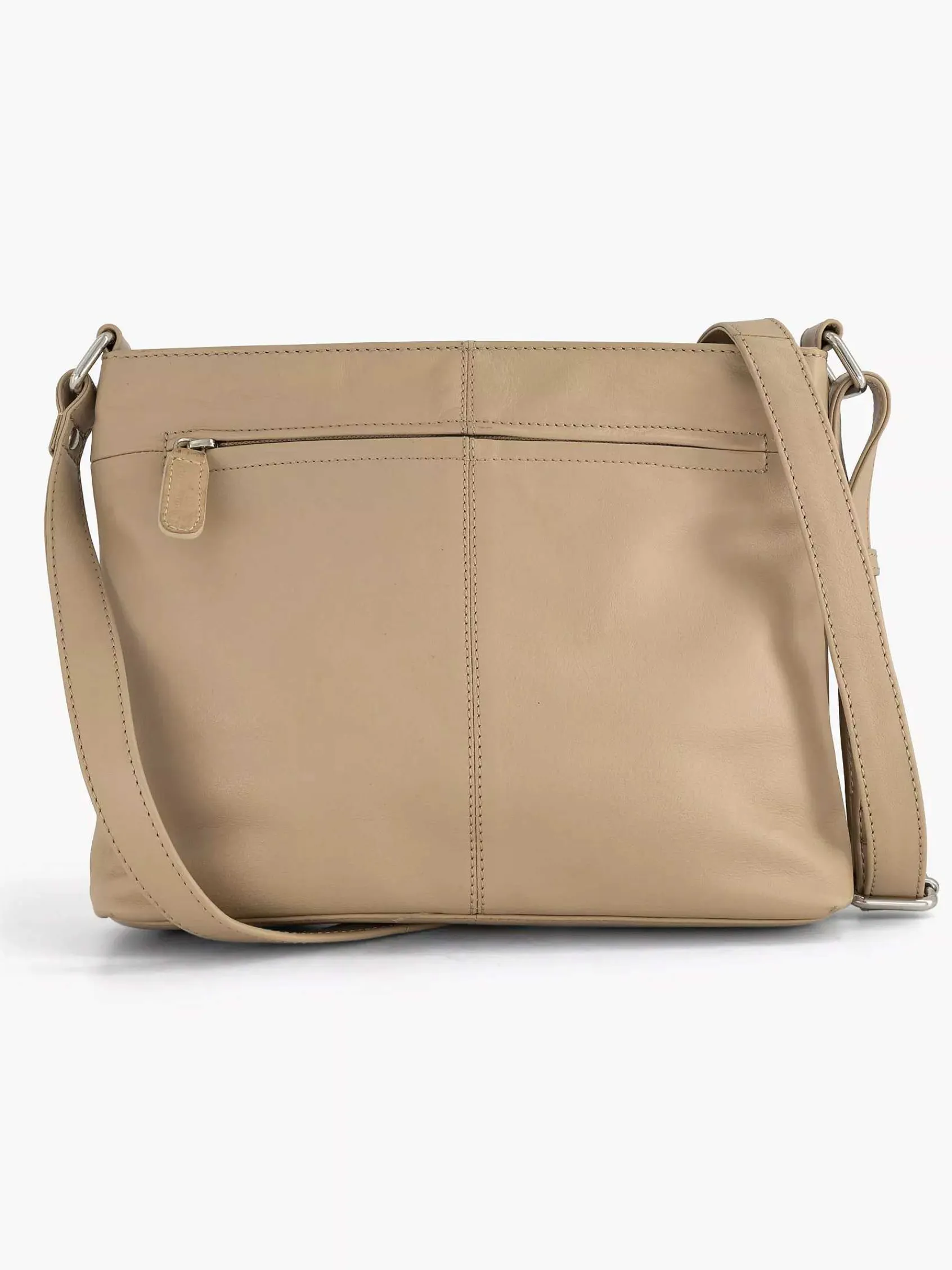 Online Exclusive Accessoires|5th Avenue Beige Leren Schoudertas