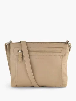 Online Exclusive Accessoires|5th Avenue Beige Leren Schoudertas