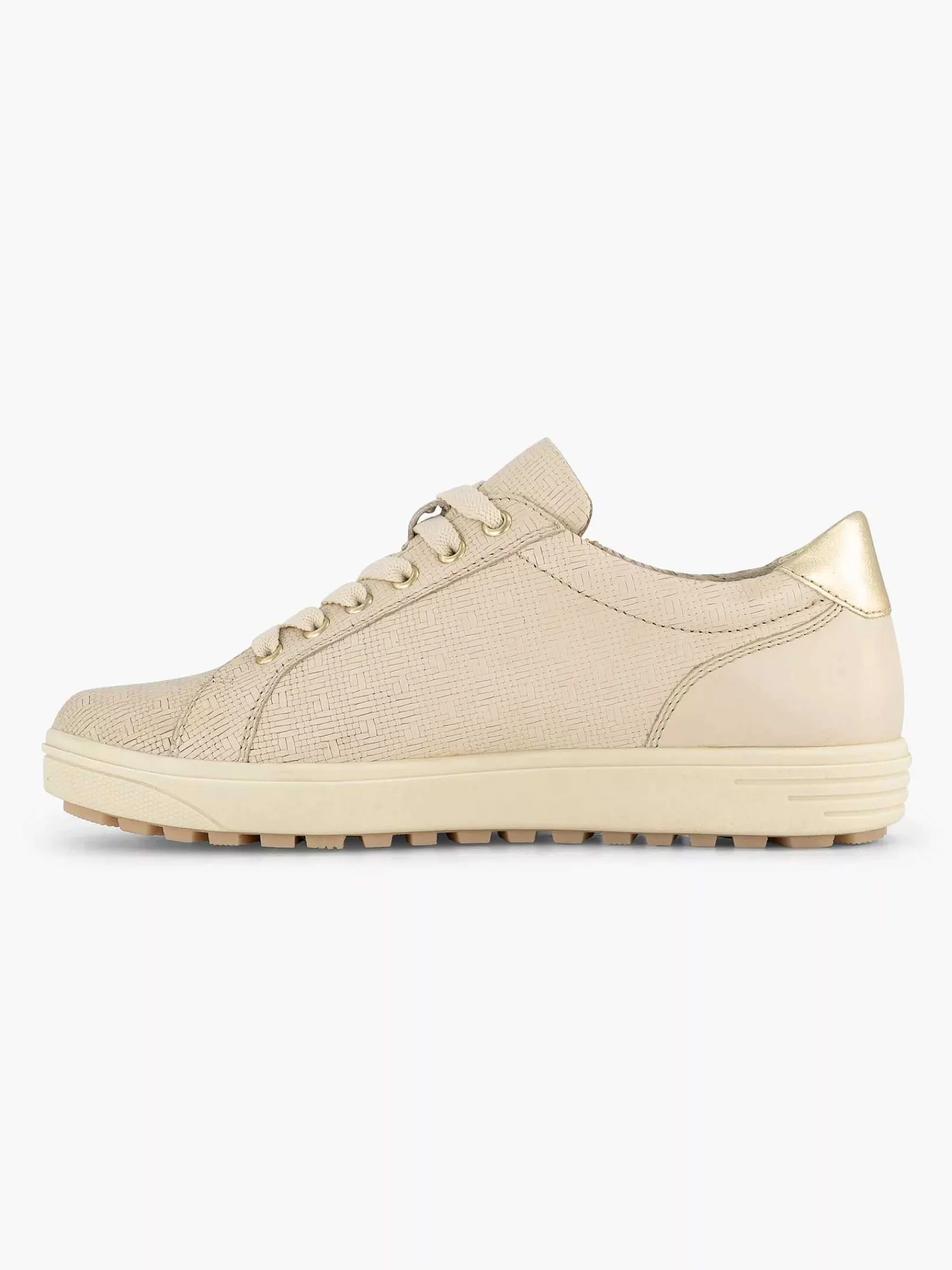 Sneakers|Medicus Beige Leren Sneaker
