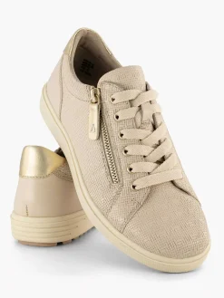 Sneakers|Medicus Beige Leren Sneaker
