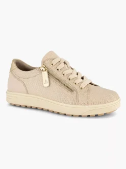 Sneakers|Medicus Beige Leren Sneaker