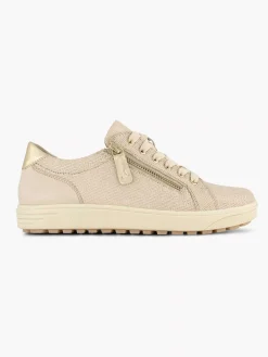 Sneakers|Medicus Beige Leren Sneaker