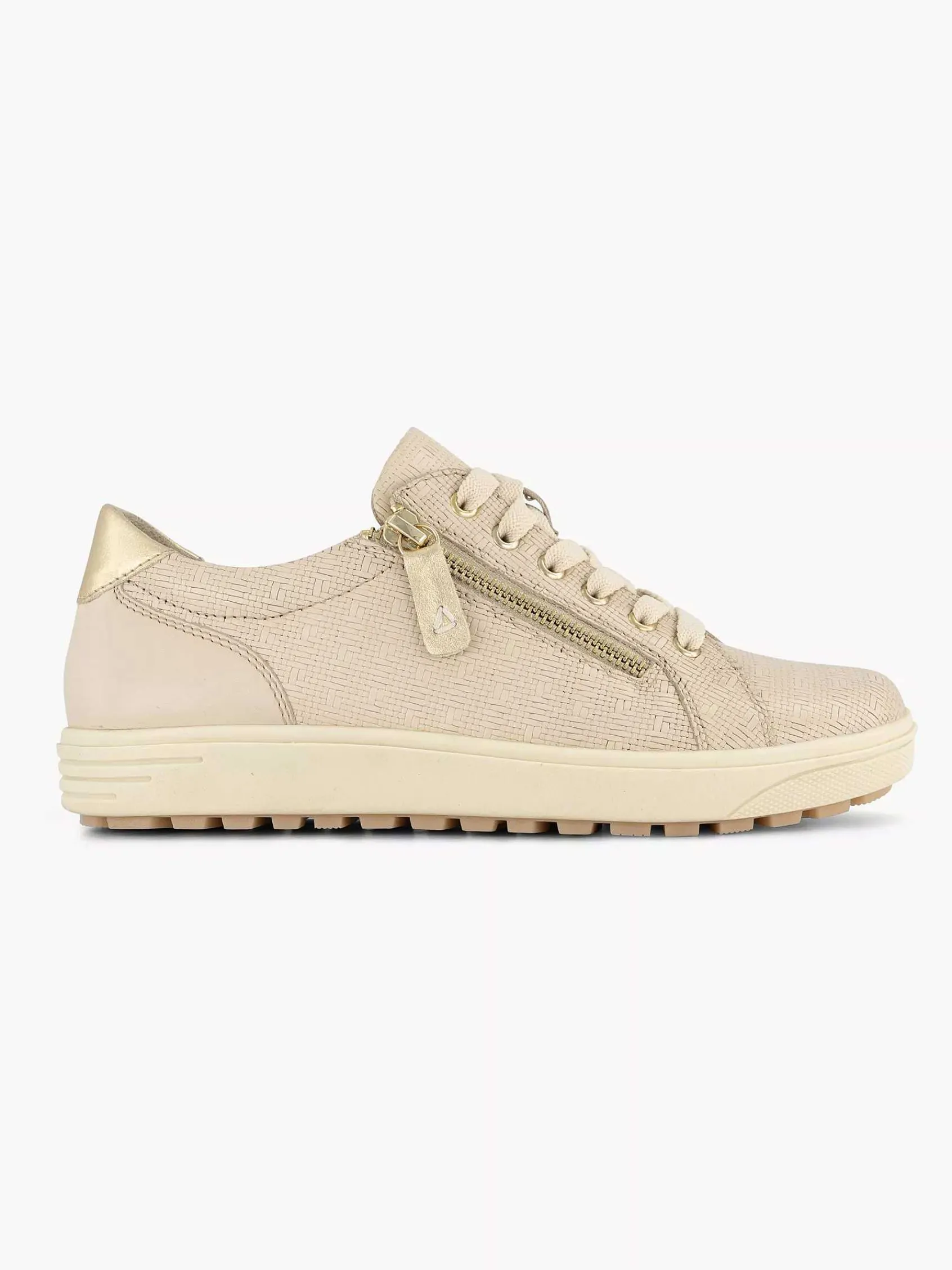Sneakers|Medicus Beige Leren Sneaker