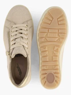 Sneakers|Medicus Beige Leren Sneaker
