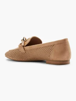 Instappers|Graceland Beige Loafer Sierketting