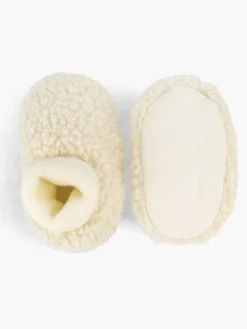 Jongensschoenen|vanHaren Beige Pantoffel Teddy