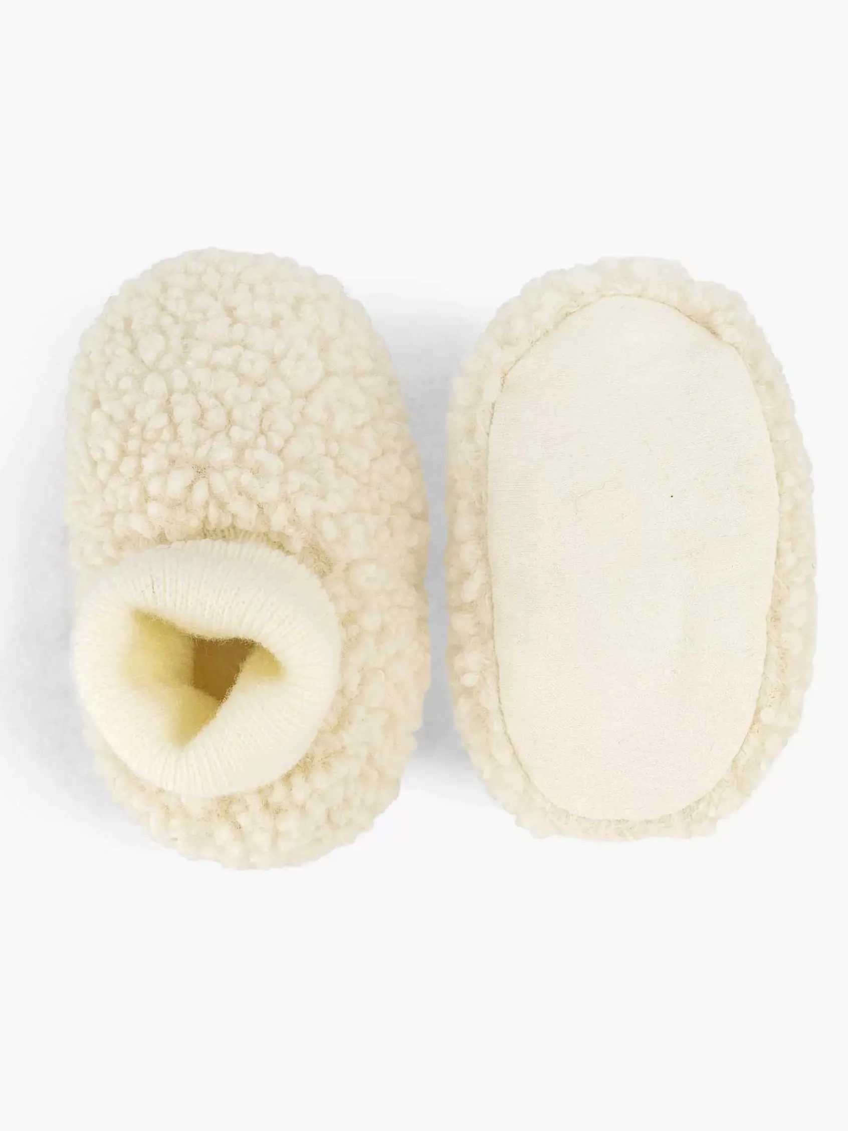 Jongensschoenen|vanHaren Beige Pantoffel Teddy