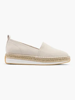 Instappers|Esprit Beige Platform Espadrille