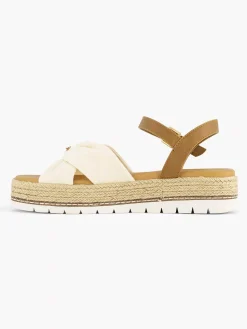 Sandalen|Esprit Beige Platform Sandaal