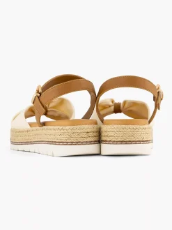 Sandalen|Esprit Beige Platform Sandaal