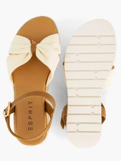 Sandalen|Esprit Beige Platform Sandaal
