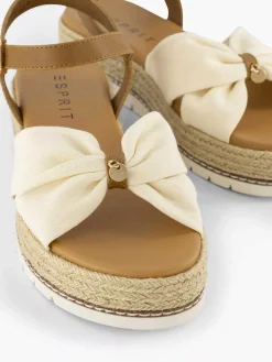 Sandalen|Esprit Beige Platform Sandaal