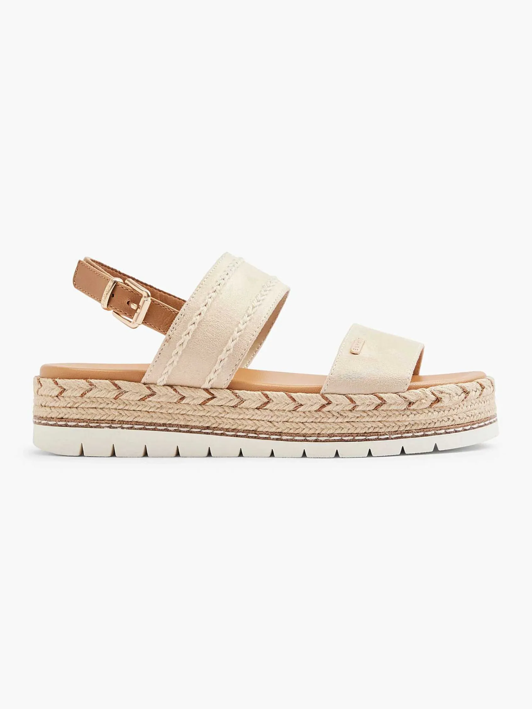 Sandalen|Esprit Beige Platform Sandaal