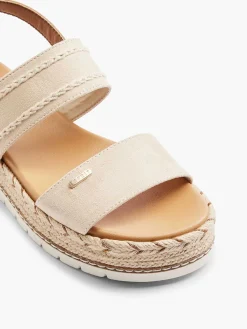 Sandalen|Esprit Beige Platform Sandaal