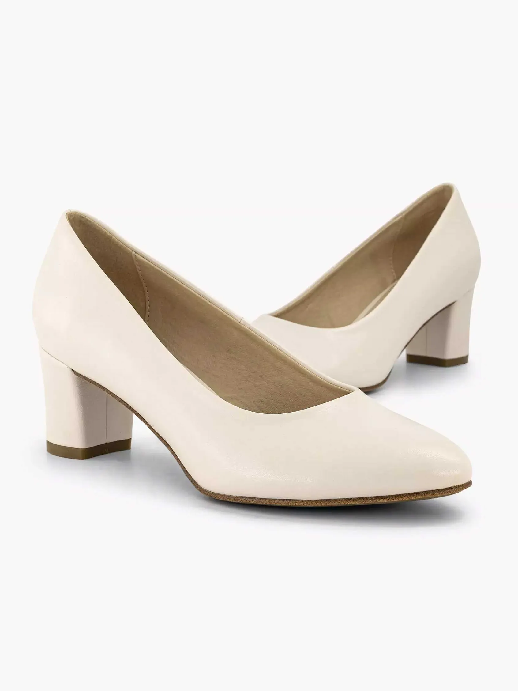 Hoge Hakken|Graceland Beige Pump Blokhak