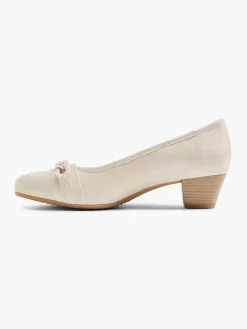 Comfort Schoenen|Easy Street Beige Pump Sierketting