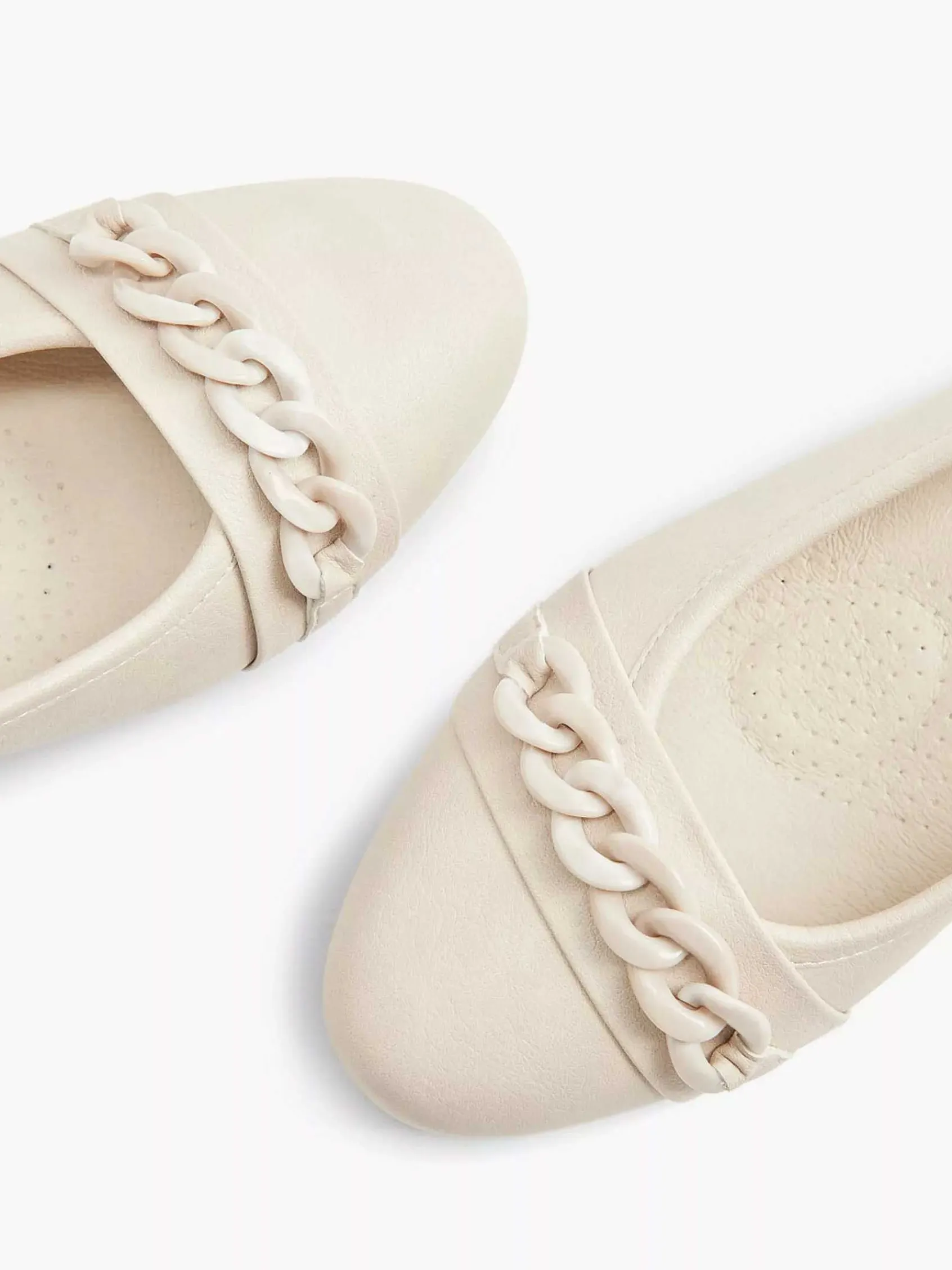 Comfort Schoenen|Easy Street Beige Pump Sierketting