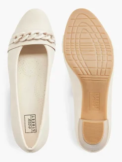 Comfort Schoenen|Easy Street Beige Pump Sierketting