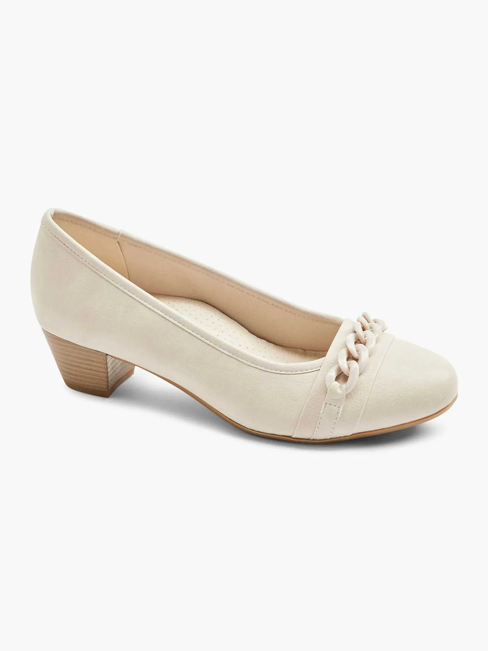 Comfort Schoenen|Easy Street Beige Pump Sierketting