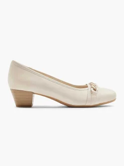 Comfort Schoenen|Easy Street Beige Pump Sierketting