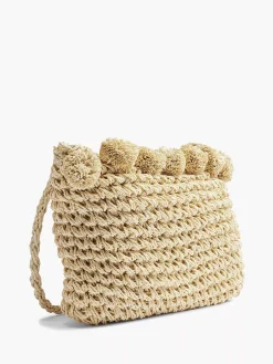 Online Exclusive Accessoires|Graceland Beige Rieten Schoudertas