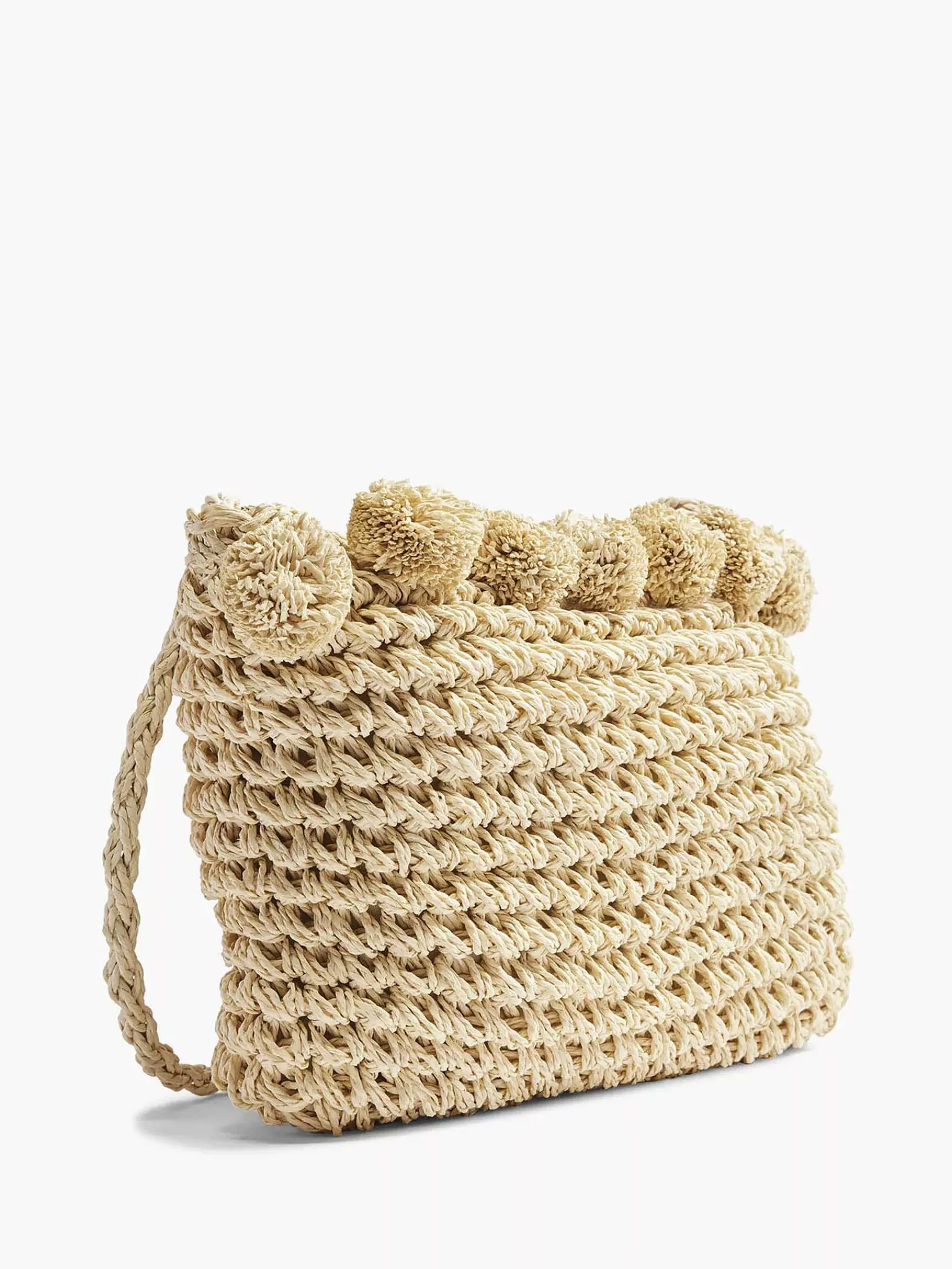 Online Exclusive Accessoires|Graceland Beige Rieten Schoudertas