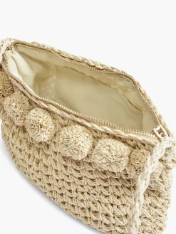 Online Exclusive Accessoires|Graceland Beige Rieten Schoudertas
