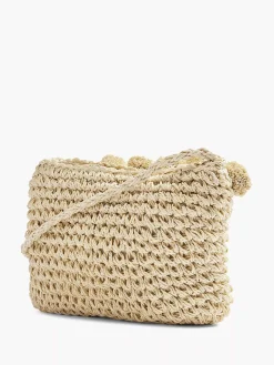 Online Exclusive Accessoires|Graceland Beige Rieten Schoudertas