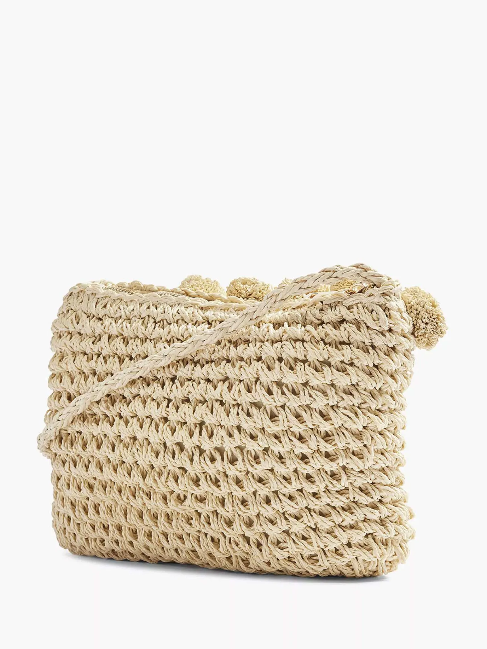 Online Exclusive Accessoires|Graceland Beige Rieten Schoudertas