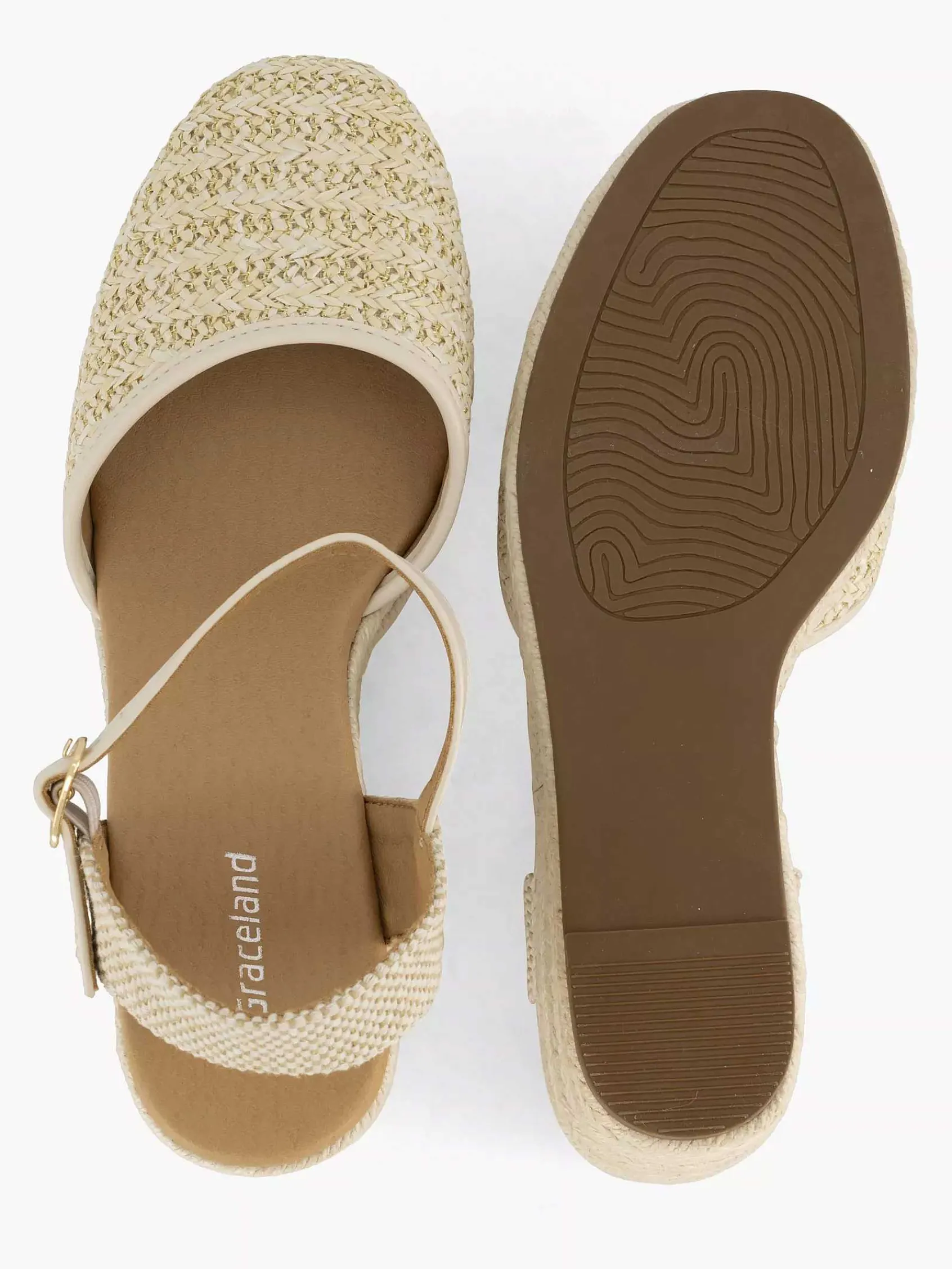 Pumps|Graceland Beige Sandaal Sleehak
