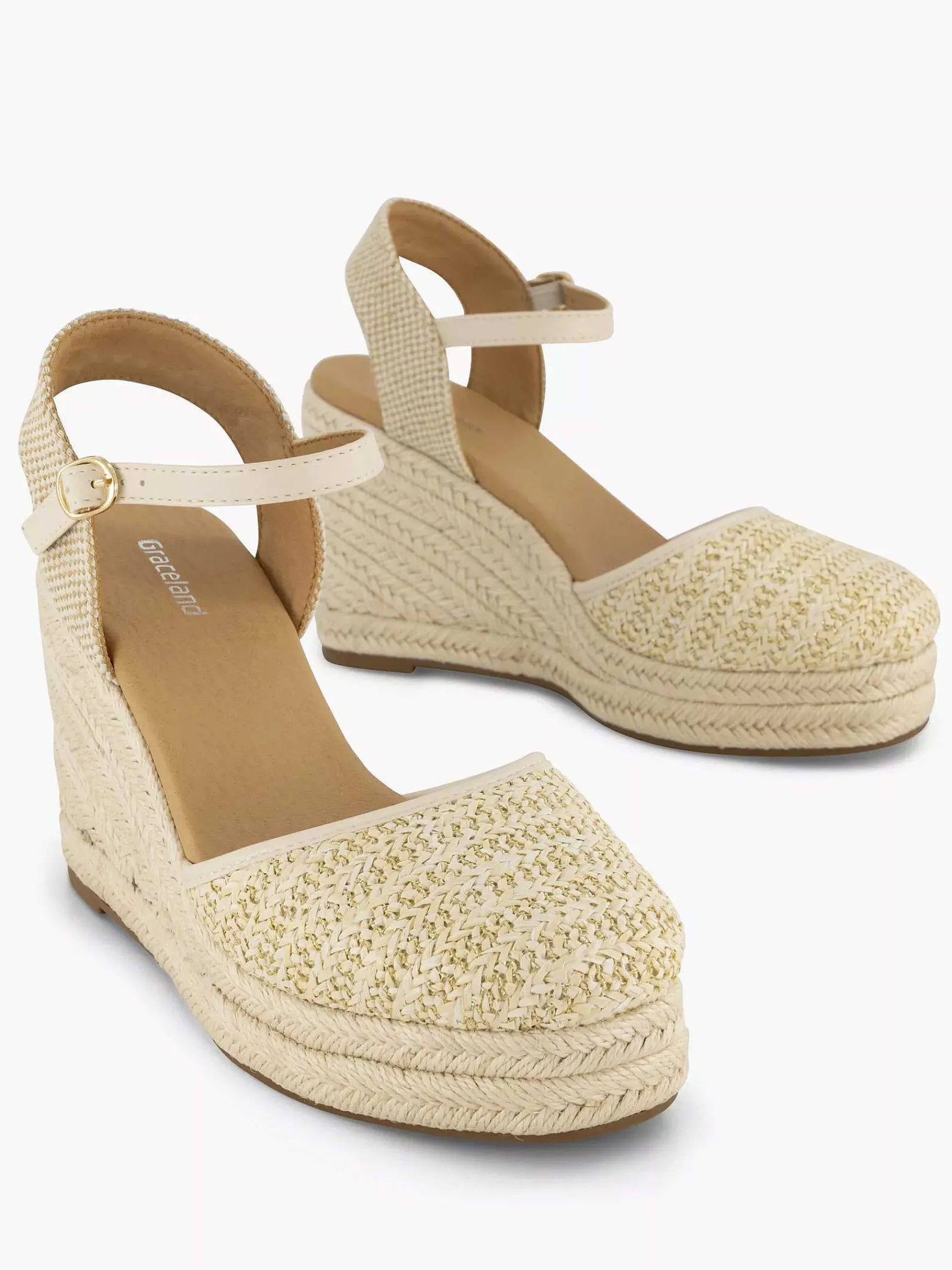 Pumps|Graceland Beige Sandaal Sleehak