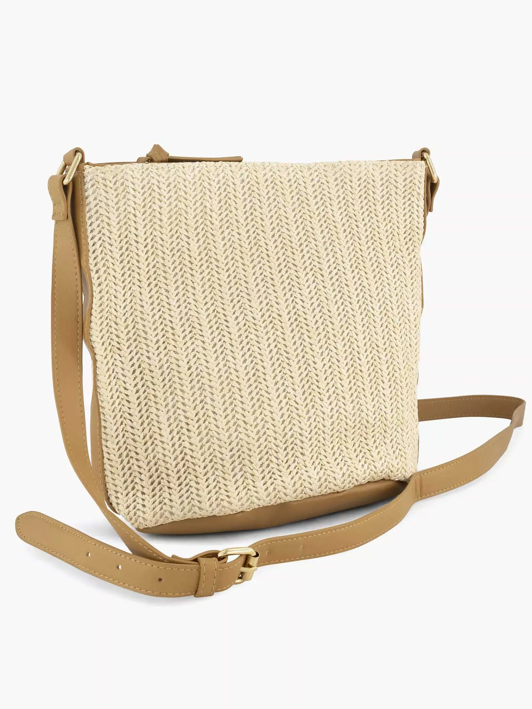 Online Exclusive Accessoires|Graceland Beige Schoudertas Gevlochten