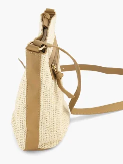 Online Exclusive Accessoires|Graceland Beige Schoudertas Gevlochten