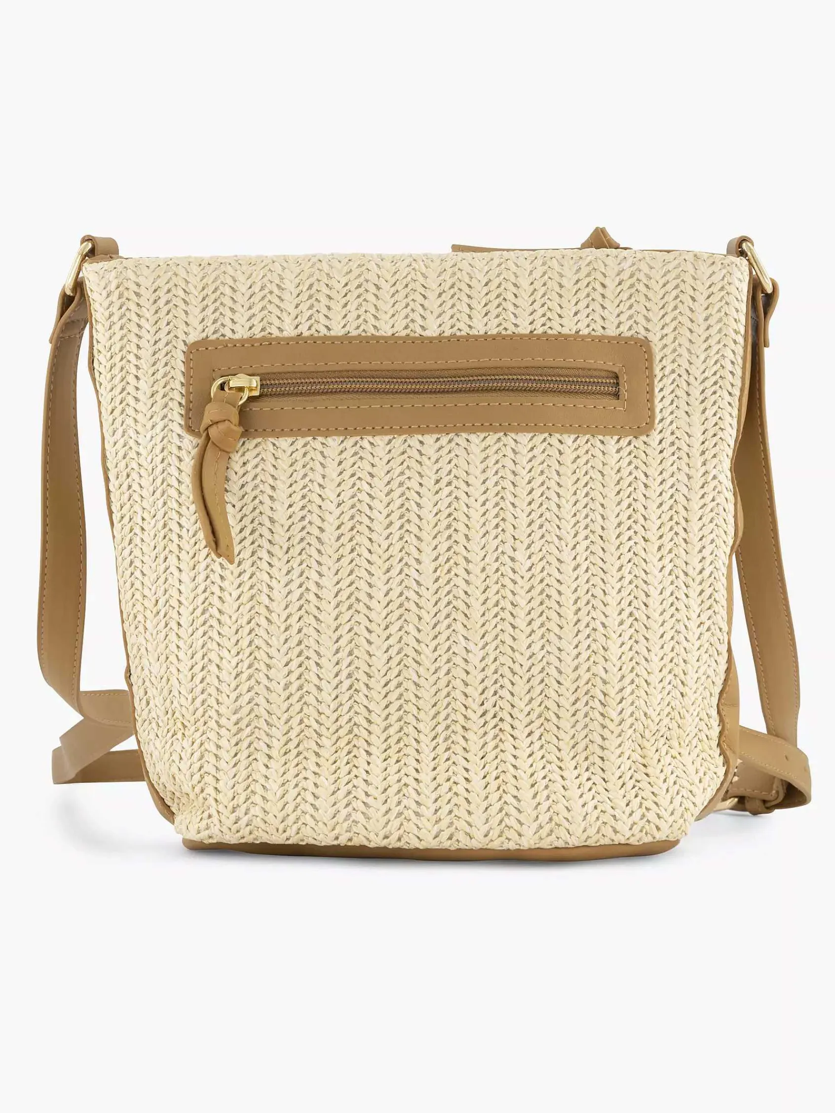 Online Exclusive Accessoires|Graceland Beige Schoudertas Gevlochten