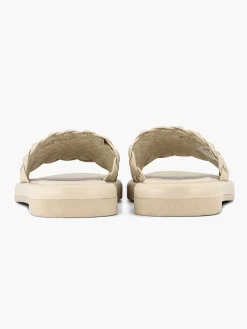 Slippers|Graceland Beige Slipper Gevlochten