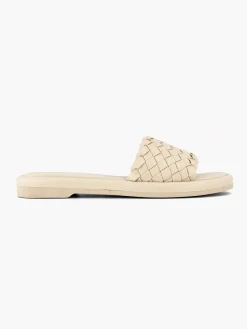 Slippers|Graceland Beige Slipper Gevlochten