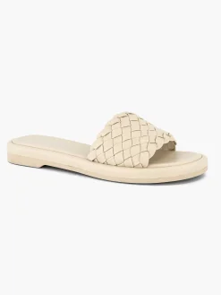 Slippers|Graceland Beige Slipper Gevlochten