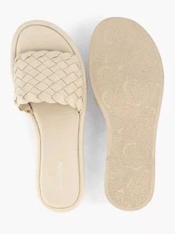 Slippers|Graceland Beige Slipper Gevlochten