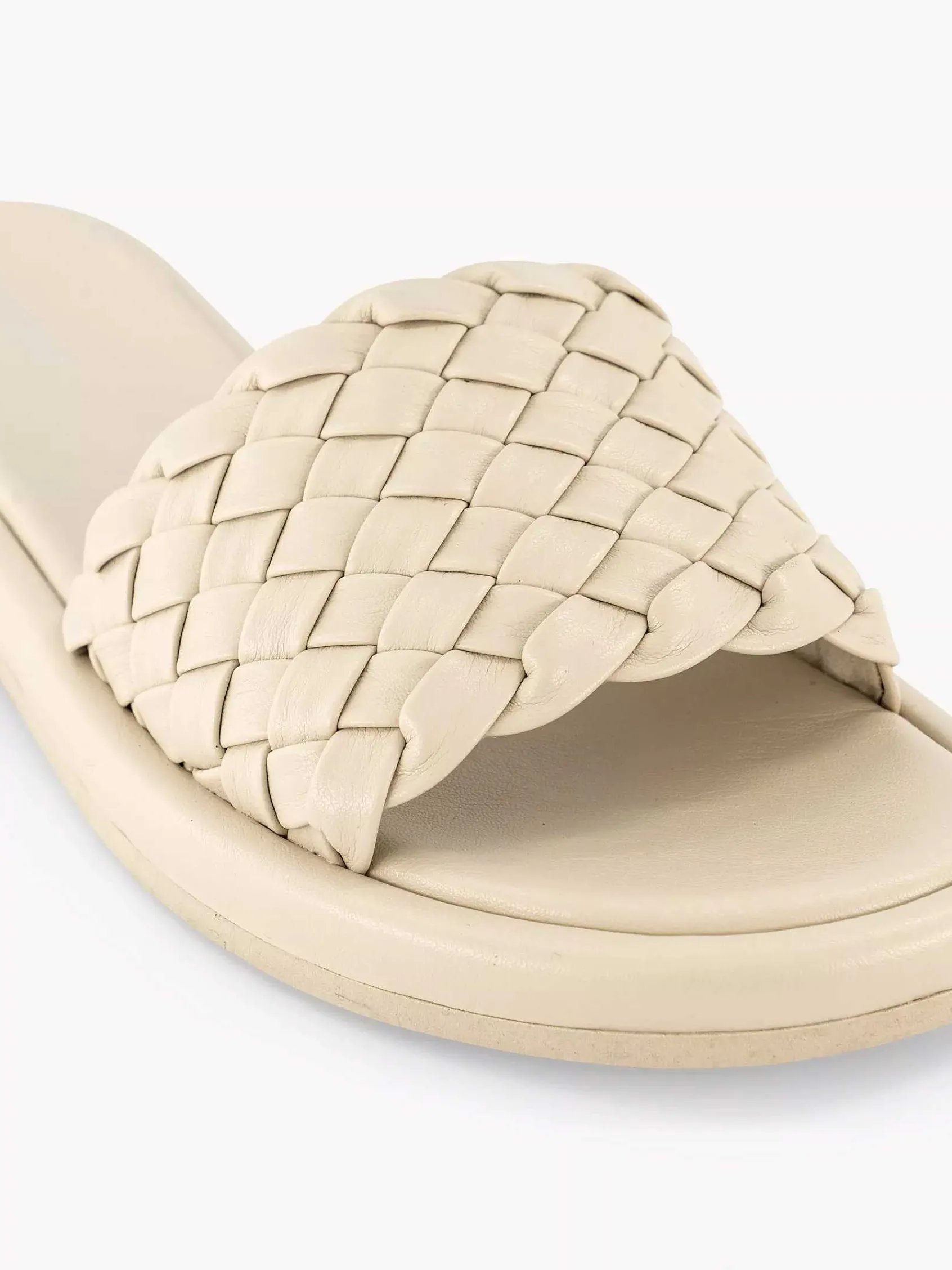 Slippers|Graceland Beige Slipper Gevlochten