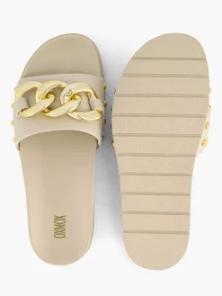 Slippers|Oxmox Beige Slipper Sierketting