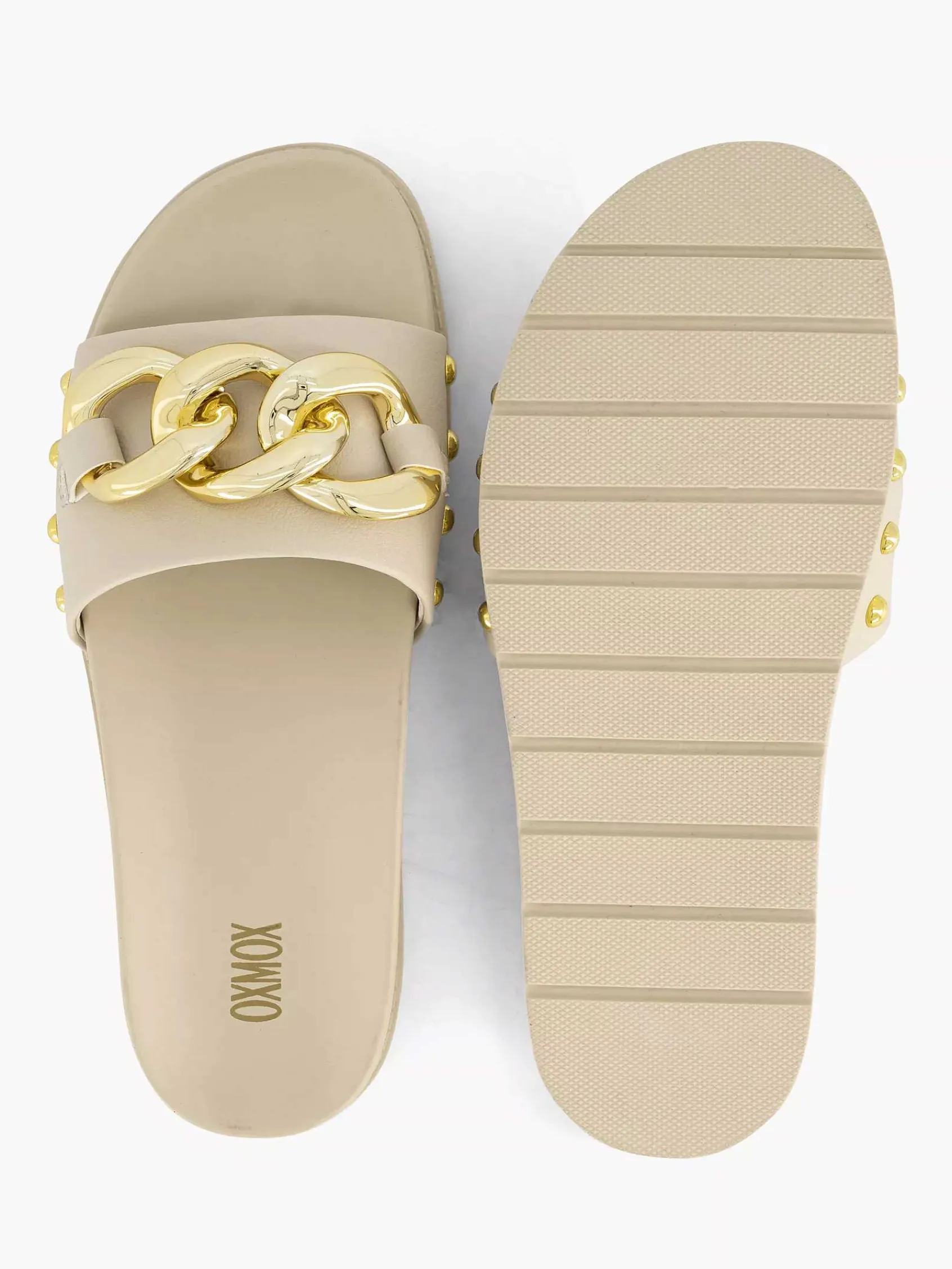 Slippers|Oxmox Beige Slipper Sierketting