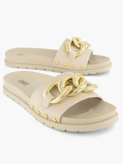 Slippers|Oxmox Beige Slipper Sierketting