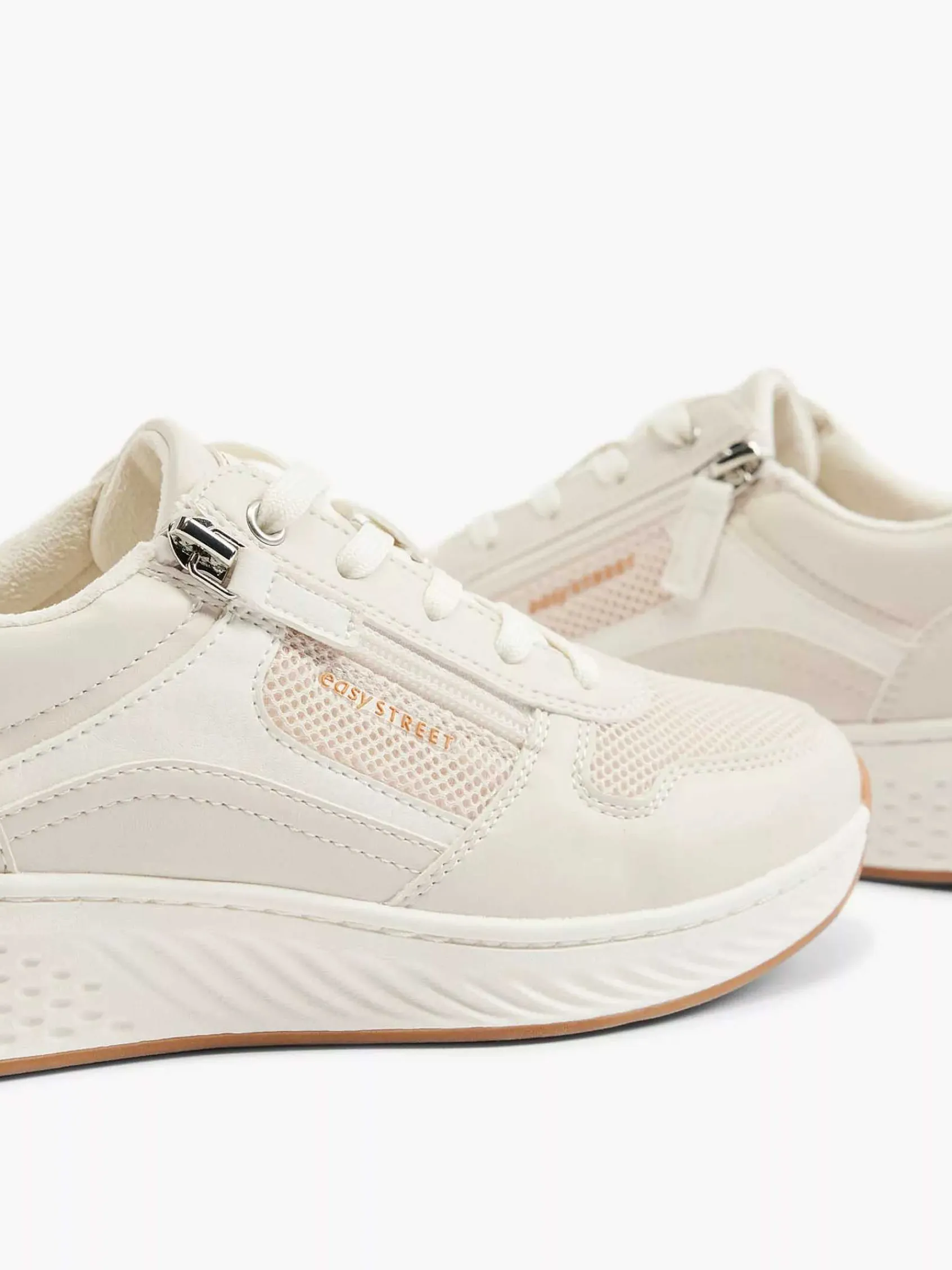 Comfort Schoenen|Easy Street Beige Sneaker